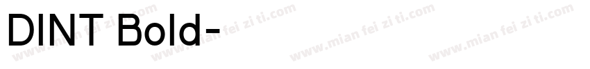 DINT Bold字体转换